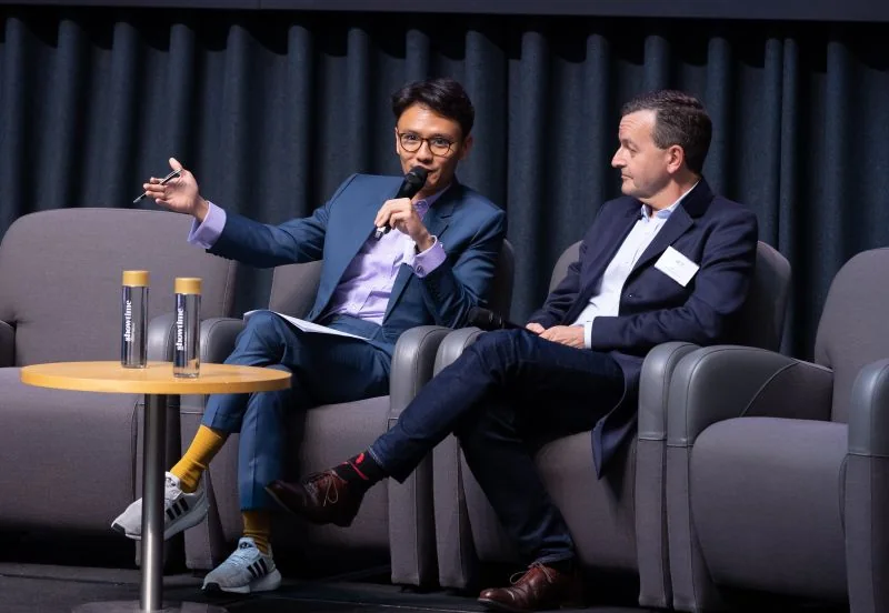 Nick Le hosting the Chair Chat at Asia Society Australia’s Generation Asia forum